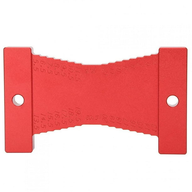 Height Gauge High Accuracy Aluminum Alloy Red Measuring Ruler Woodworking Tool 5/20.5mm Height Gauge High Accuracy Aluminum Alloy Red Measuring Ruler Woodworking Tool 5/20.5mm